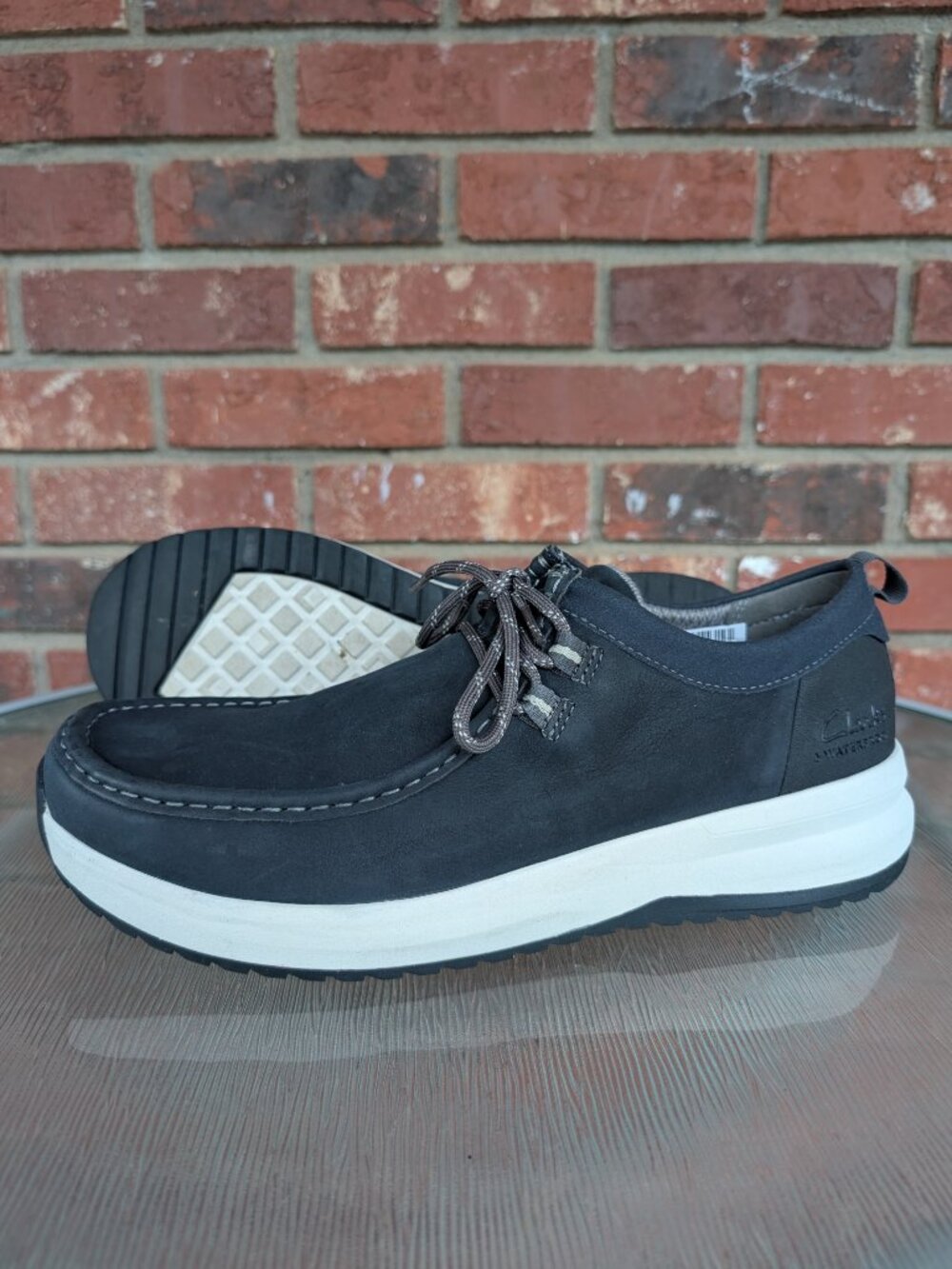 Men's Clarks Wellman Oxford Waterproof Deck Shoes Blue Size 12 M